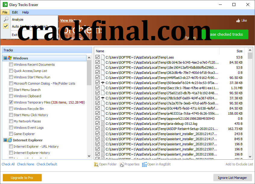 Glary Tracks Eraser Crack PRO 5.166.0.192 Full + Product Key